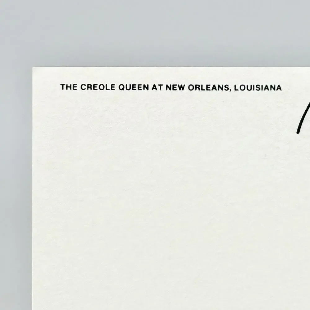 The Creole Queen at New Orleans Louisiana Vintage Blank Unused Postcard